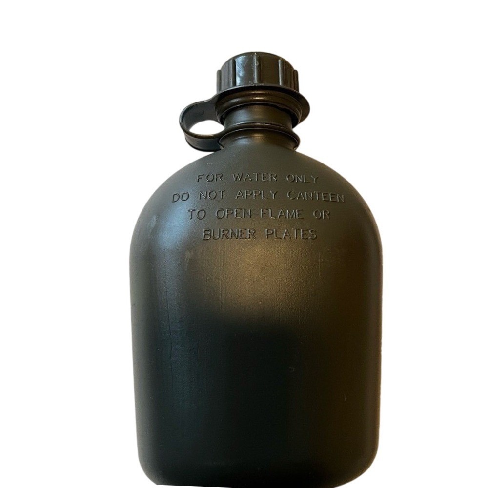 Tactical 10" Canteen Green Water Bottle w/ Insulated Cover 5"Pouch 33"Belt Strap - Picture 6 of 9